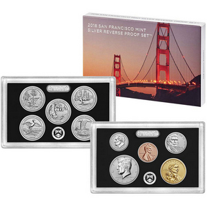 2018 S United States Mint 10pc Silver Reverse Proof Set 50th Anniversary 2018 S United States Mint 10pc Silver Reverse Proof Set 50th Anniversary