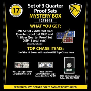 Set of 3 Quarter Proof Sets Mystery Box #278648 Set of 3 Quarter Proof Sets Mystery Box #278648