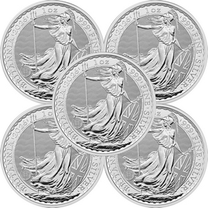2026 Great Britain Silver Britannia 1oz BU 5pc 2026 Great Britain Silver Britannia 1oz BU 5pc