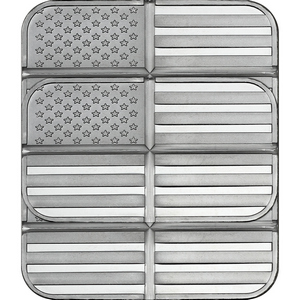 SilverTowne American Flag Divisible 1oz .999 Silver Bar 3pc SilverTowne American Flag Divisible 1oz .999 Silver Bar 3pc