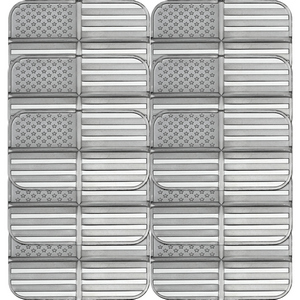 SilverTowne American Flag Divisible 1oz .999 Silver Bar 10pc SilverTowne American Flag Divisible 1oz .999 Silver Bar 10pc