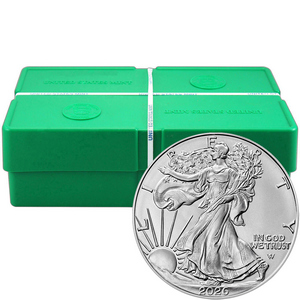 2026 Silver American Eagle BU Coin 500 Piece Lot in Monster Box