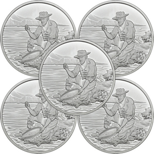 SilverTowne Prospector Divisible 1oz .999 Silver Medallion 5pc