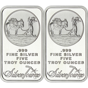 SilverTowne Trademark 5oz .999 Silver Bar 2pc SilverTowne Trademark 5oz .999 Silver Bar 2pc