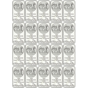 SilverTowne Trademark 5oz .999 Silver Bar 20pc SilverTowne Trademark 5oz .999 Silver Bar 20pc