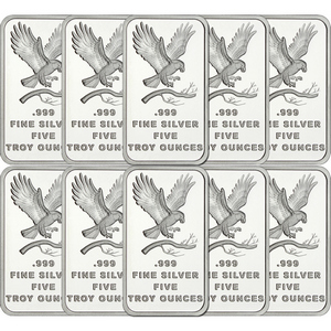 SilverTowne Trademark Eagle 5oz .999 Fine Silver Bar 