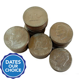 50pc Circulated Eisenhower Dollar Grab Bag Dates Our Choice 50pc Circulated Eisenhower Dollar Grab Bag Dates Our Choice