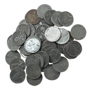 1943 Steel Wheat Cents 50pc Grab Bag 1943 Steel Wheat Cents 50pc Grab Bag