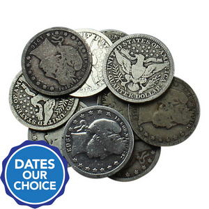 10pc Silver Barber Quarter Grab Bag Dates Our Choice G/VG 10pc Silver Barber Quarter Grab Bag Dates Our Choice G/VG