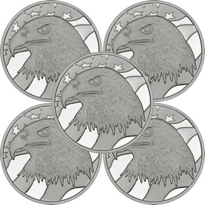 Pledge of Allegiance 1oz .999 Silver Medallion 5pc Pledge of Allegiance 1oz .999 Silver Medallion 5pc
