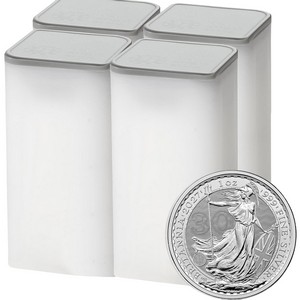 2027 Great Britain 1oz Silver Britannia BU 100pc in Tubes