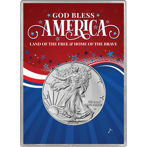 2025 Silver American Eagle BU in God Bless America Gift Holder 2025 Silver American Eagle BU in God Bless America Gift Holder