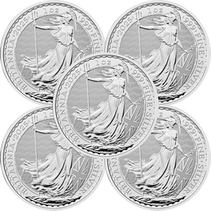 2025 Great Britain Silver Britannia 1oz BU 5pc 2025 Great Britain Silver Britannia 1oz BU 5pc