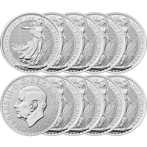 2025 Great Britain Silver Britannia 1oz BU 10pc 2025 Great Britain Silver Britannia 1oz BU 10pc