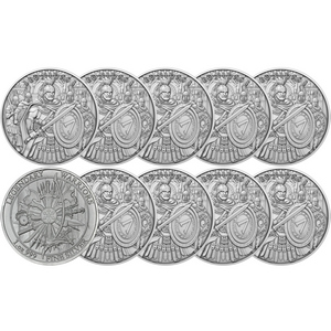 Leonidas I Legendary Warriors Series 1oz .999 Silver Medallion 10pc Leonidas I Legendary Warriors Series 1oz .999 Silver Medallion 10pc