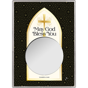 Religious May God Bless You Gift Holder for Silver American Eagle - Empty Religious May God Bless You Gift Holder for Silver American Eagle - Empty