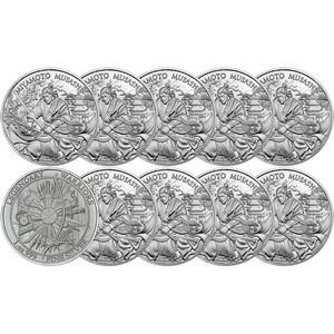 Miyamoto Musashi Legendary Warriors Series 1oz .999 Silver Medallion 10pc