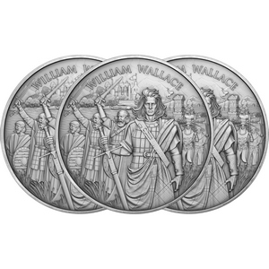 William Wallace Legendary Warriors Series 1oz .999 Silver Medallion 3pc