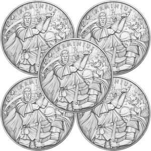 Arminius Legendary Warriors Series 1oz .999 Silver Medallion 5pc