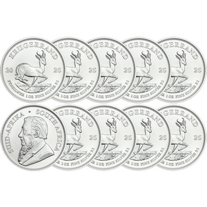 2025 South Africa Silver Krugerrand 1oz BU Coin 10pc 2025 South Africa Silver Krugerrand 1oz BU Coin 10pc