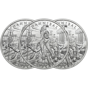 Hannibal Legendary Warriors Series 1oz .999 Silver Medallion 3pc Hannibal Legendary Warriors Series 1oz .999 Silver Medallion 3pc