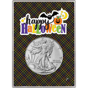 2025 Silver American Eagle BU in Happy Halloween Gift Holder 2025 Silver American Eagle BU in Happy Halloween Gift Holder