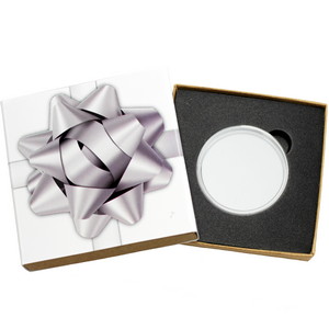 SilverTowne Natural Kraft Paper Gift Box with Silver Bow Box Sleeve and Fitted Capsule SilverTowne Natural Kraft Paper Gift Box with Silver Bow Box Sleeve and Fitted Capsule