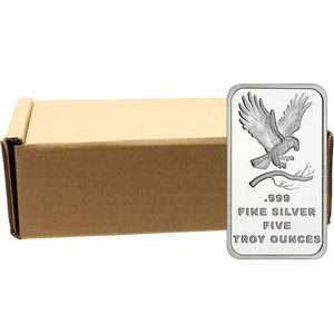 SilverTowne Trademark Eagle 5oz .999 Fine Silver Bar 