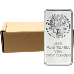 Buffalo Replica 10oz .999 Silver Bar 50pc Buffalo Replica 10oz .999 Silver Bar 50pc