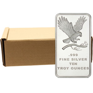 SilverTowne Trademark Eagle 10oz .999 Silver Bar 50pc