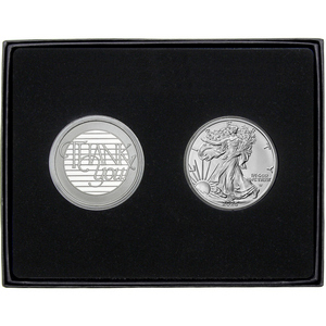 Thank You Silver Medallion and Silver American Eagle 2pc Gift Set Thank You Silver Medallion and Silver American Eagle 2pc Gift Set