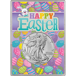 2025 Silver American Eagle BU in Happy Easter Gift Holder 2025 Silver American Eagle BU in Happy Easter Gift Holder