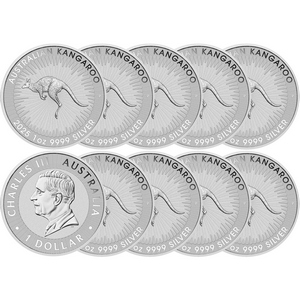 2025 P Australia Silver Kangaroo 1oz BU 10pc 2025 P Australia Silver Kangaroo 1oz BU 10pc