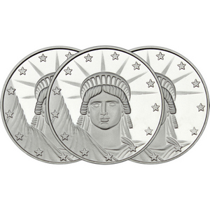 Lady Liberty 1oz .999 Silver Medallion 3pc Lady Liberty 1oz .999 Silver Medallion 3pc