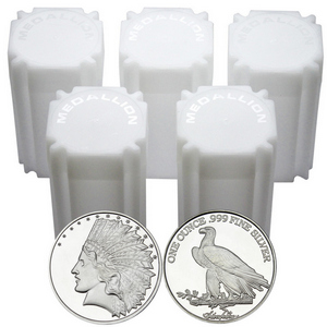 SilverTowne Trademark $10 Gold Indian Replica Struck in 1oz .999 Silver Medallion 100pc SilverTowne Trademark $10 Gold Indian Replica Struck in 1oz .999 Silver Medallion 100pc