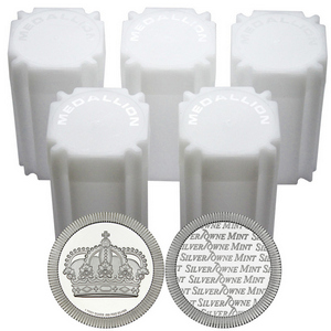 Crown Stackables 1oz .999 Silver Medallion in Tubes 100pc Crown Stackables 1oz .999 Silver Medallion in Tubes 100pc