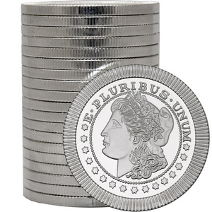 Morgan Dollar Replica Stackables 1oz .999 Silver Medallion 20pc Morgan Dollar Replica Stackables 1oz .999 Silver Medallion 20pc