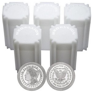 Morgan Dollar Replica Stackables 1oz .999 Silver Medallion 100pc Morgan Dollar Replica Stackables 1oz .999 Silver Medallion 100pc