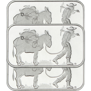 SilverTowne Prospector 1oz .999 Silver Bar 3pc SilverTowne Prospector 1oz .999 Silver Bar 3pc