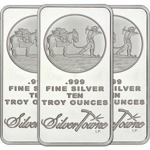 SilverTowne Trademark 10oz .999 Silver Bar 3pc SilverTowne Trademark 10oz .999 Silver Bar 3pc