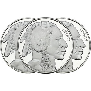 Buffalo Replica 5oz .999 Silver Medallion 3pc