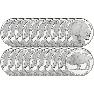 Buffalo Replica 5oz .999 Silver Medallion 20pc