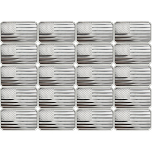 American Flag 5oz .999 Silver Bar 20pc American Flag 5oz .999 Silver Bar 20pc