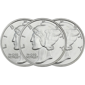 Mercury Dime Replica 1oz .999 Silver Medallion 3pc
