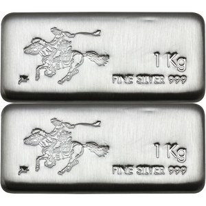 SilverTowne Pony 1 Kilo .999 Silver Cast Bar 2pc SilverTowne Pony 1 Kilo .999 Silver Cast Bar 2pc