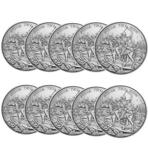 Attila The Hun Legendary Warriors Series Silver 1oz .999 Medallion 10pc Attila The Hun Legendary Warriors Series Silver 1oz .999 Medallion 10pc