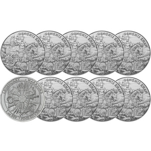 Genghis Kahn Legendary Warriors Series 1oz .999 Silver Medallion 10pc Genghis Kahn Legendary Warriors Series 1oz .999 Silver Medallion 10pc