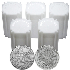 Genghis Kahn Legendary Warriors Series 1oz .999 Silver Medallion 100pc Genghis Kahn Legendary Warriors Series 1oz .999 Silver Medallion 100pc
