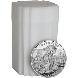 Geronimo Legendary Warriors Series 1oz .999 Silver Medallion 20pc