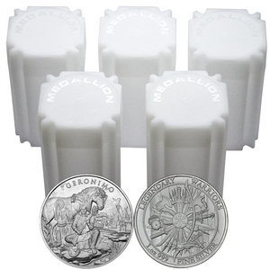 Geronimo Legendary Warriors Series 1oz .999 Silver Medallion 100pc